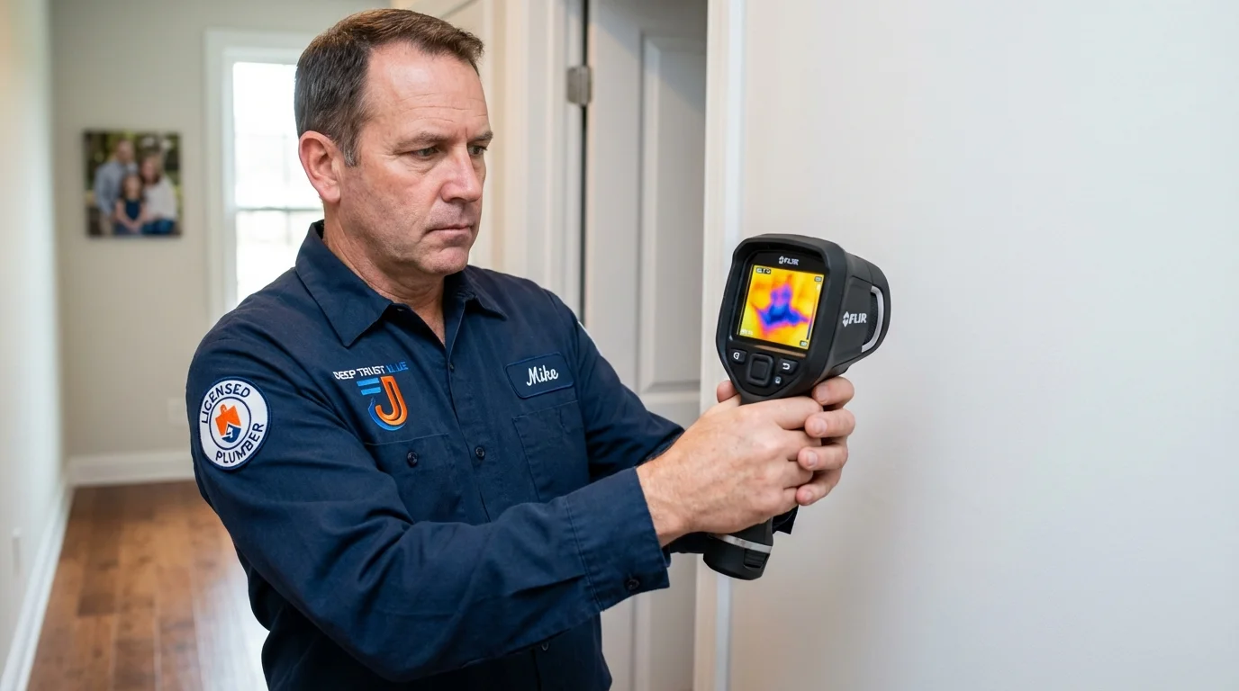 Thermal imaging leak detection by Johns Plumbing LLC in Maxwell